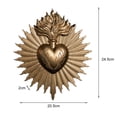 thumbnail image 5 of Dserhfy Sacred Heart Gothic Wall Plaque Home Decoration Prayer Stand Immaculate Heart of Mary Add Love And Art to Your Space Metal Plaque Holiday Gift Wall Art, 5 of 8