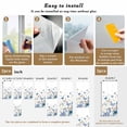 thumbnail image 6 of Blue Butterfly Farmhouse Window Privacy Film, Spring Pastoral Butterflies Static Cling UV Sun Blocking Heat Control Window Tint Day and Night, Non-Adhesive One Way Windows Privacy Cover 17.7''x39.3'', 6 of 7