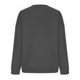 thumbnail image 4 of KDDYLITQ Womens Sweatshirt Long Sleeve Crewneck Loose Fit Basic Solid Work Sweatshirts Soft Winter Trendy Pullover Tops Dark Gray L, 4 of 5