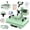 1215 30oz Green, variant on DKMOCO 5-in-1 Heat Press Machine, 12''x15'' Heat Transfer Sublimation with 30oz Tumbler Press, 360° Swing Away, Teflon-Coated Heat Plate, LED Digital Temp Control for Mugs Plate Shirt Cap, Pink