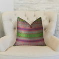 thumbnail image 2 of Plutus Avalanche Magenta Green and Blue Handmade Luxury Pillow, 2 of 3