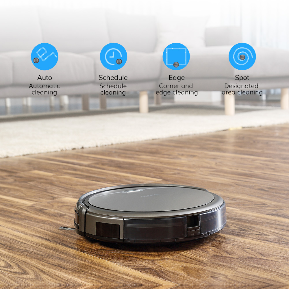 ILIFE A4s-W, Robot Vacuum Cleaner, Roller Brush，Hardfloor and Low-pile Carpets， 450ml Large Dustbin, 120 mins Battery Life - image 8 of 8