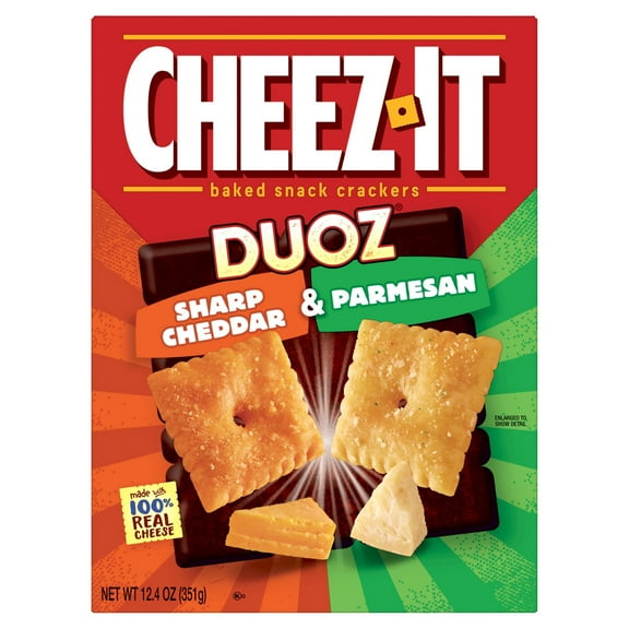 2 Pack - Cheez-It Duoz Sharp Cheddar/Parmesan 12.4 oz Package May Vary