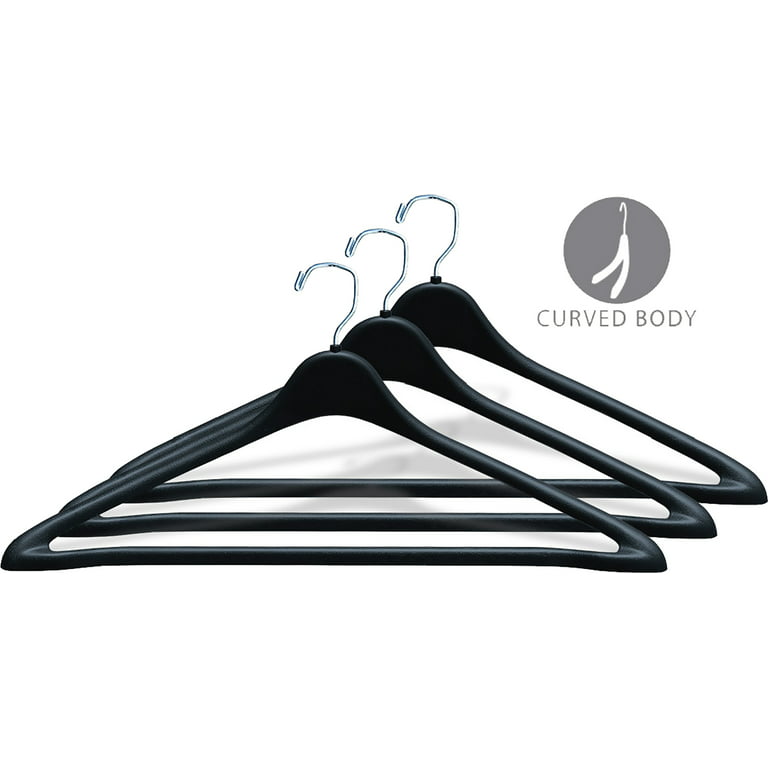 Byomostor Black Plastic Hangers 50 Pack, Light Weight Durable Clothes  Hangers