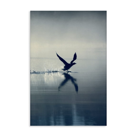 Stupell Industries Rustic Lodge Splashing Bird on Water Canvas Art, 16 x 24, by Incado