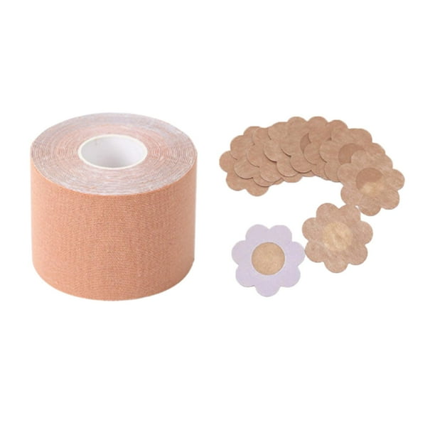 Cinta para el pecho para mujer, cinta para levantar el cuerpo, cubierta impermeable para pezones, pegatina para pezón para vestido de noche, vestido Ancho 25 cm