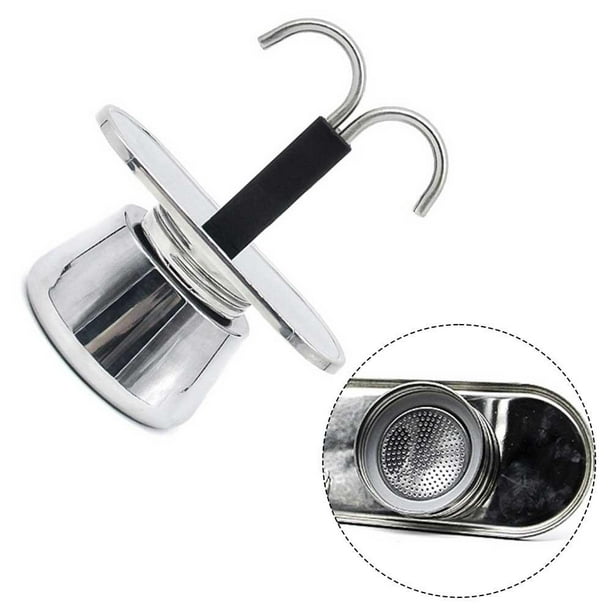 2 Cup 100Ml Moka Pot Double Head Stainless Steel Mocha Coffee Pot