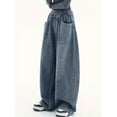 thumbnail image 4 of EMMIOL Women's High Rise Baggy Barrel Jeans Y2K Vintage Wide Leg Jeans with Elastic Waist Dark Wash Boyfriend Denim Pants, 4 of 8