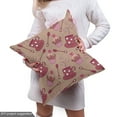 thumbnail image 4 of Ambesonne Coffee Fabric by the Yard Upholstery, Tea Cups Muffins and Spoons, 10 Yards, Warm Taupe Pink, 4 of 4