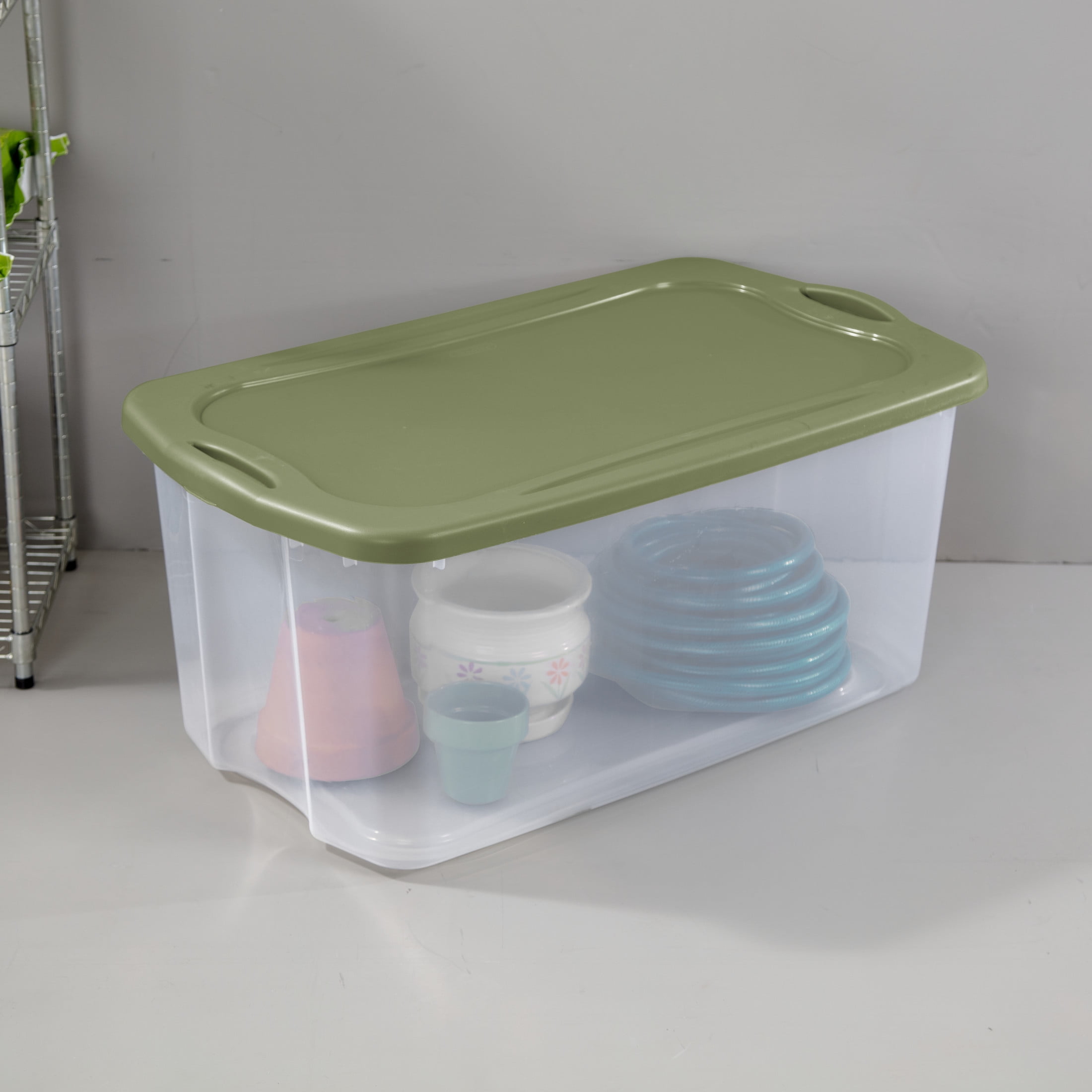Sterilite Extra Large EZ Carry Storage Bin, 120 Quart Clear Plastic Storage