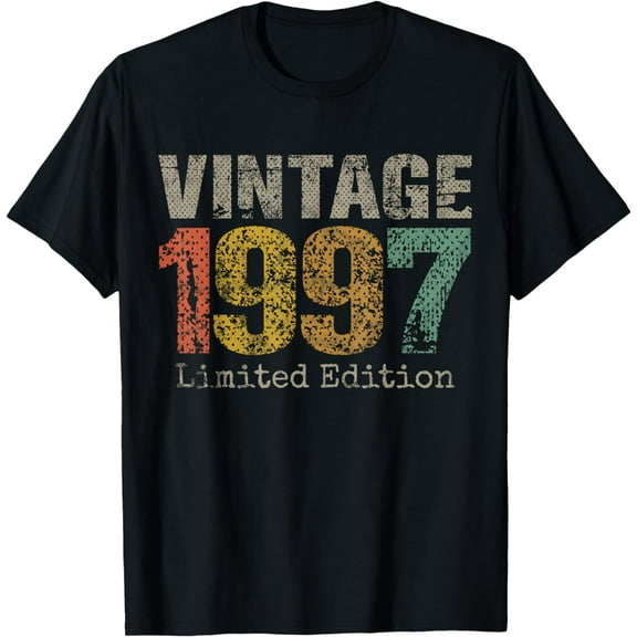 27 Year Old Gifts Vintage 1997 Limited Edition 27th Birthday T-Shirt mens t shirt，black，women，funny，misfits，men，journey