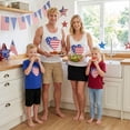 thumbnail image 2 of Family 4th of July Shirts Star Striped Print Crew Neck Short Sleeve T-Shirts Matching Outfits, 2 of 8