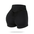 thumbnail image 4 of Women Yoga Shorts Ruched Booty High Waisted Workout Shorts Butt Lifting Hot Pant, 4 of 5