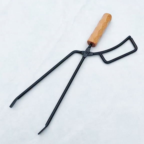 Tineasur Fireplace Log Tongs Black 1Pcs