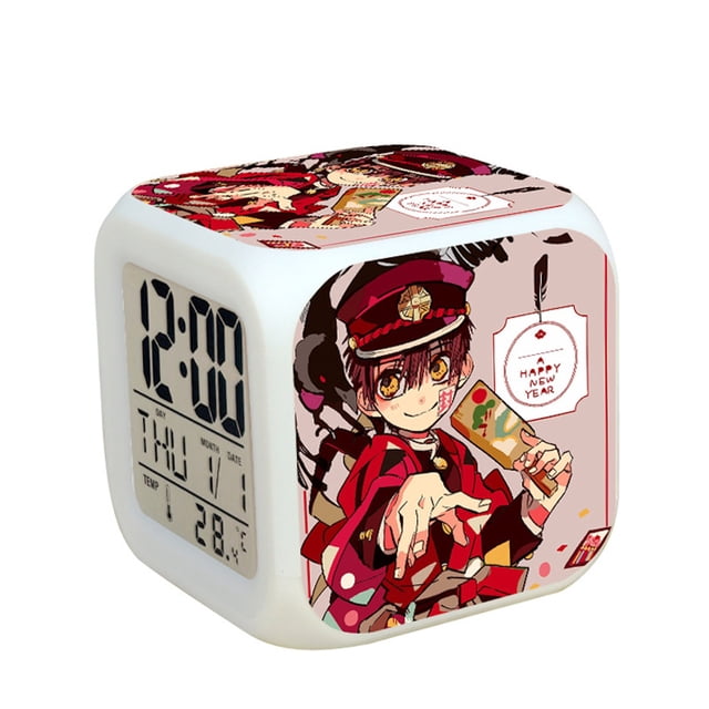 Reloj despertador Hanakokun Anime para baño con pantalla LED
