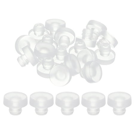 Uxcell 30 Pack Glass Table Top Bumpers with Stem, Table Top Spacers for 6.5mm/0.26" Hole