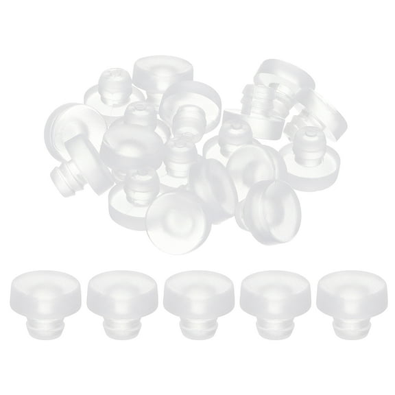 Uxcell 30 Pack Glass Table Top Bumpers with Stem, Table Top Spacers for 6.5mm/0.26" Hole