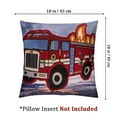thumbnail image 4 of Firestruck Firetruck Red, White, and Blue Decorative Pillow,, 4 of 7