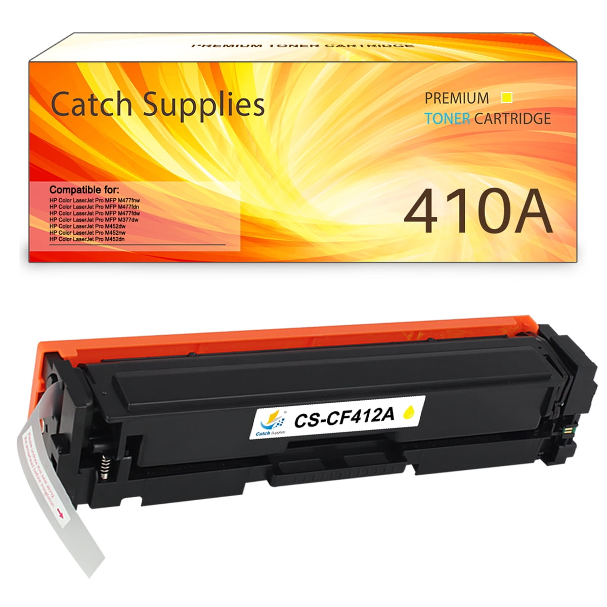 Catch Supplies Compatible for HP CF412A M452dw M452nw M452dn,MFP M477fnw M477fdw M377dw Printer Ink(1*Yellow, 1-Pack) - Walmart.com