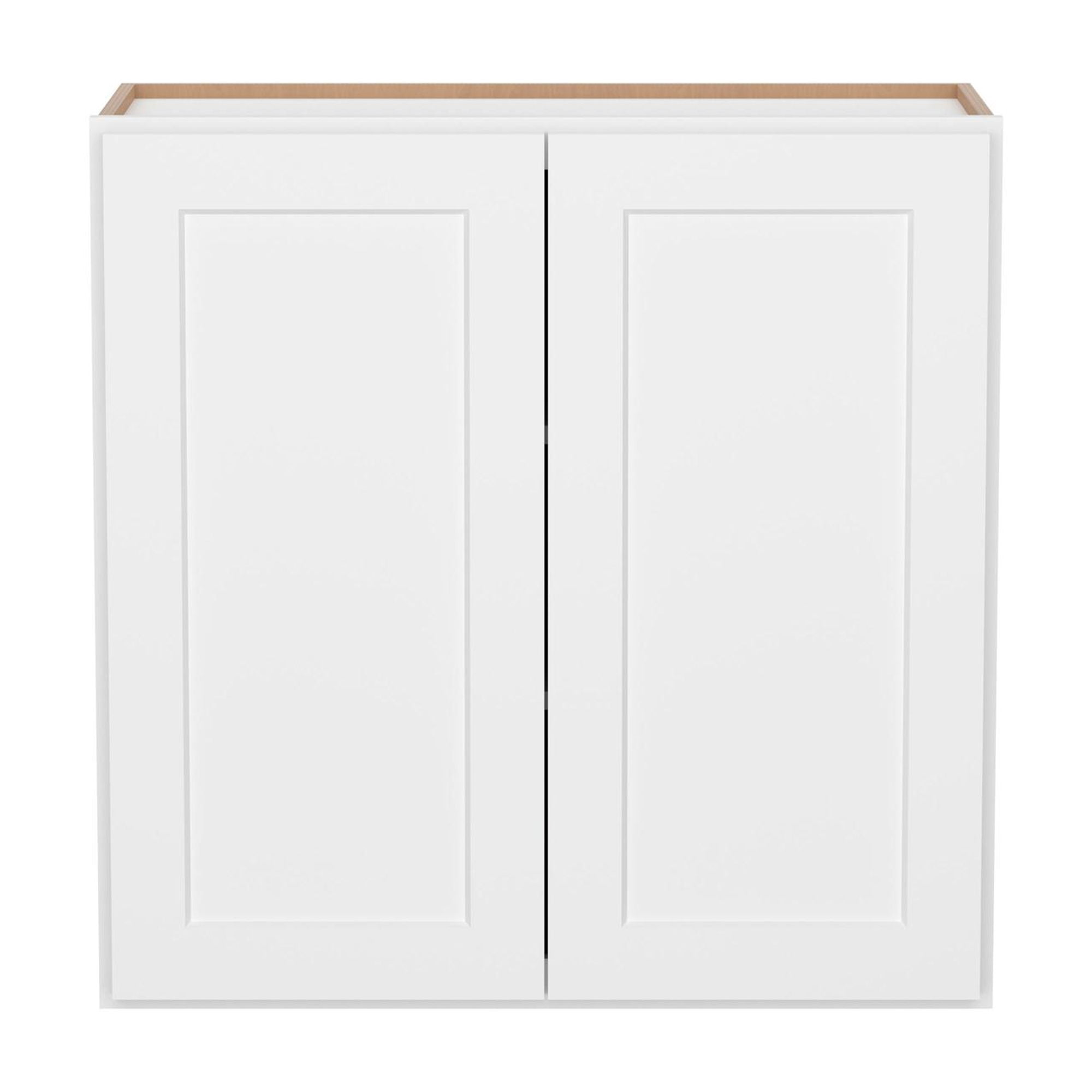 Furinno Shaker Wall Kitchen Cabinet 2-Doors-2 Shelves, Ready to Assemble, 12 D x 30 W x 30 H, White