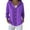 Purple, variant on Women's Hooded Button Cardigan | Cozy Knit Sweater with Front Pockets | Fall Winter Essential