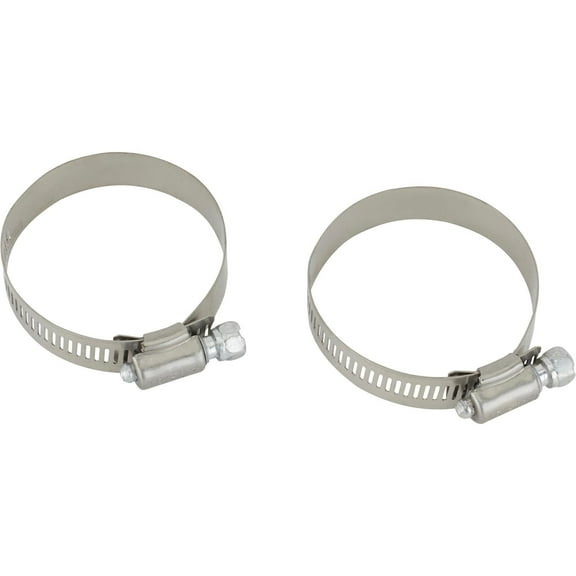 Stainless Steel Hose Clamps, 1-1/2 Inch - 2-1/2 Inch Hose, 2 Pack