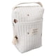 thumbnail image 3 of Bonita bolsa de pañales con estampado bordado y acolchado, de algodón, para cochecito de bebé, con cremallera, para biberones, toallitas, chupetes y piñas., 3 of 14