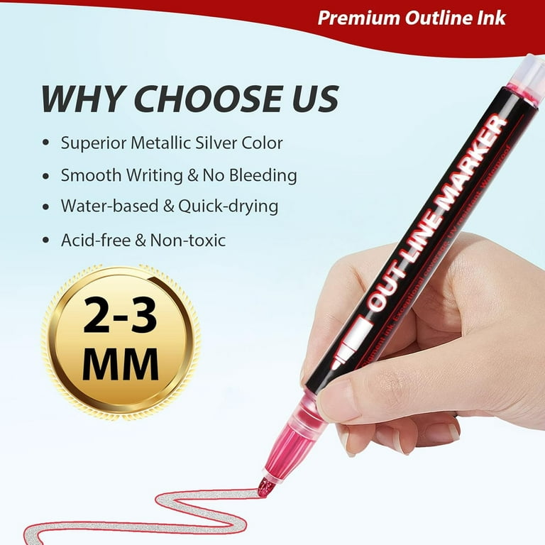  Morfone Acrylic Paint Marker Pens, Set of 12 Colors