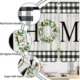thumbnail image 6 of Farmhouse Kitchen Curtains Country Rustic Kitchen Window Curtains Over Sink Flower Leaves Small Short Cafe Curtains Buffalo Plaid Bathroom Window Treatment Tier Curtains 2 Panels (27.5x39 Inch), 6 of 6