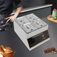 thumbnail image 3 of 500W Electric Chocolate Melting Pot w/Digital Display Control,Commercial Chocolate Warmer Melting Pot Chocolate Melter Pot for Home or Bakery Use 4 Tanks for 26.46lb of Tempered Chocolate, 3 of 8