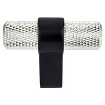 2 in. Radial Reign T-Shape Cabinet Knob, Brushed Nickel & Matte Black