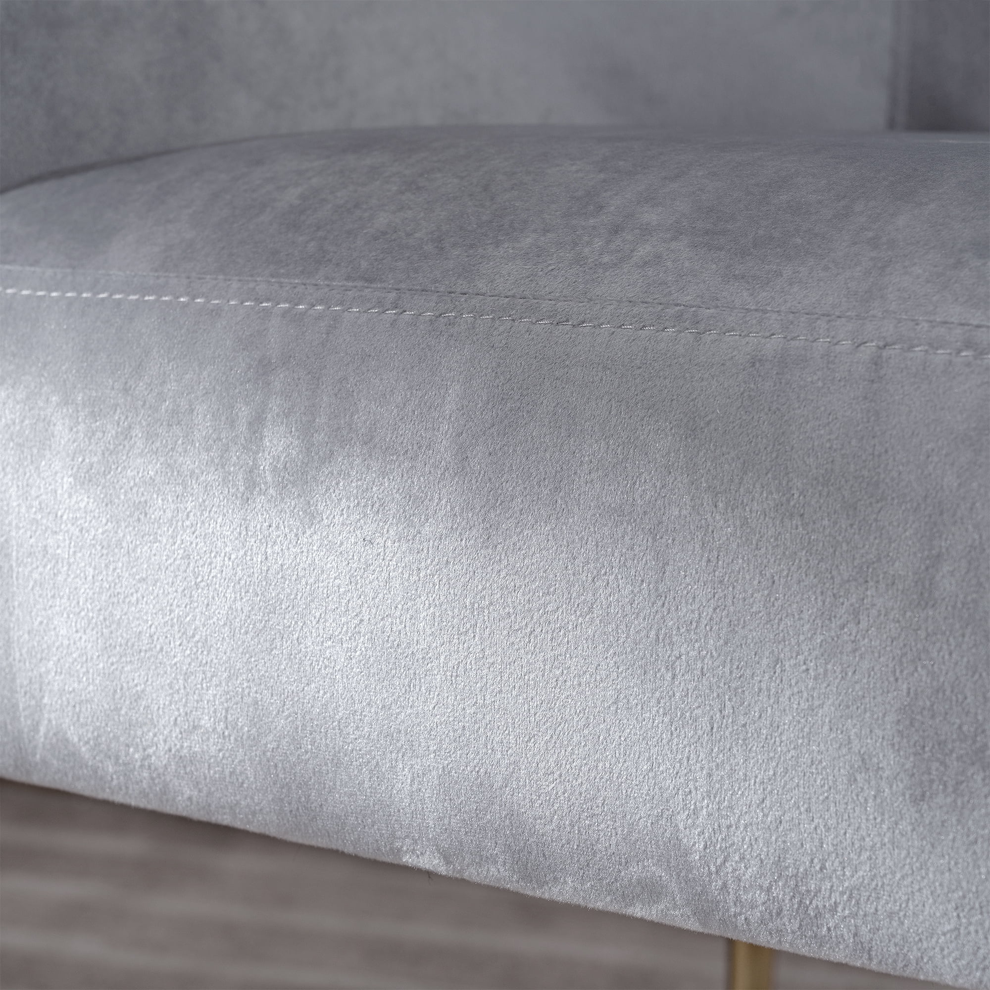 YYAo Velvet Accent Chair, Upholstered Comfy Armchair with Metal Legs for Bedroom, Living Room, Gray YYAo Velvet Accent Chair, Upholstered Comfy Armchair with Metal Legs for Bedroom, Living Room, Gray