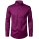 thumbnail image 2 of Camisa de vestir JEMITOP, elástica y sin arrugas, color rojo vino, para hombre, talla S, 2 of 6