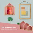 thumbnail image 4 of 3pcs Wood House Shape Storage Racks Multifunction Wall Shelves for Home, 4 of 8