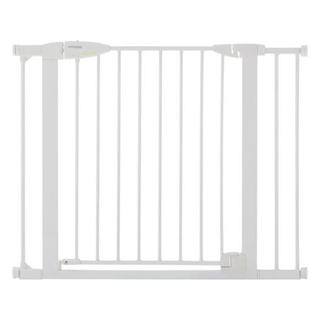 North States 30 x 29.75-40.5 in. Toddleroo White Metal Auto-Close Gate