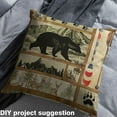 thumbnail image 2 of Homewish Woodland Animal Bear Fabric by the Yard 3 Yard,Rustic Farmhouse Cabin Sewing Fabric,Black Beige Room Decor Fabric by the Yard For Boys,Breathable Home Decor, 2 of 6