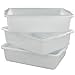 thumbnail image 2 of Morcte 3-Pack 13 L Commercial Bus Box, Plastic Bus Tub, White, 2 of 4