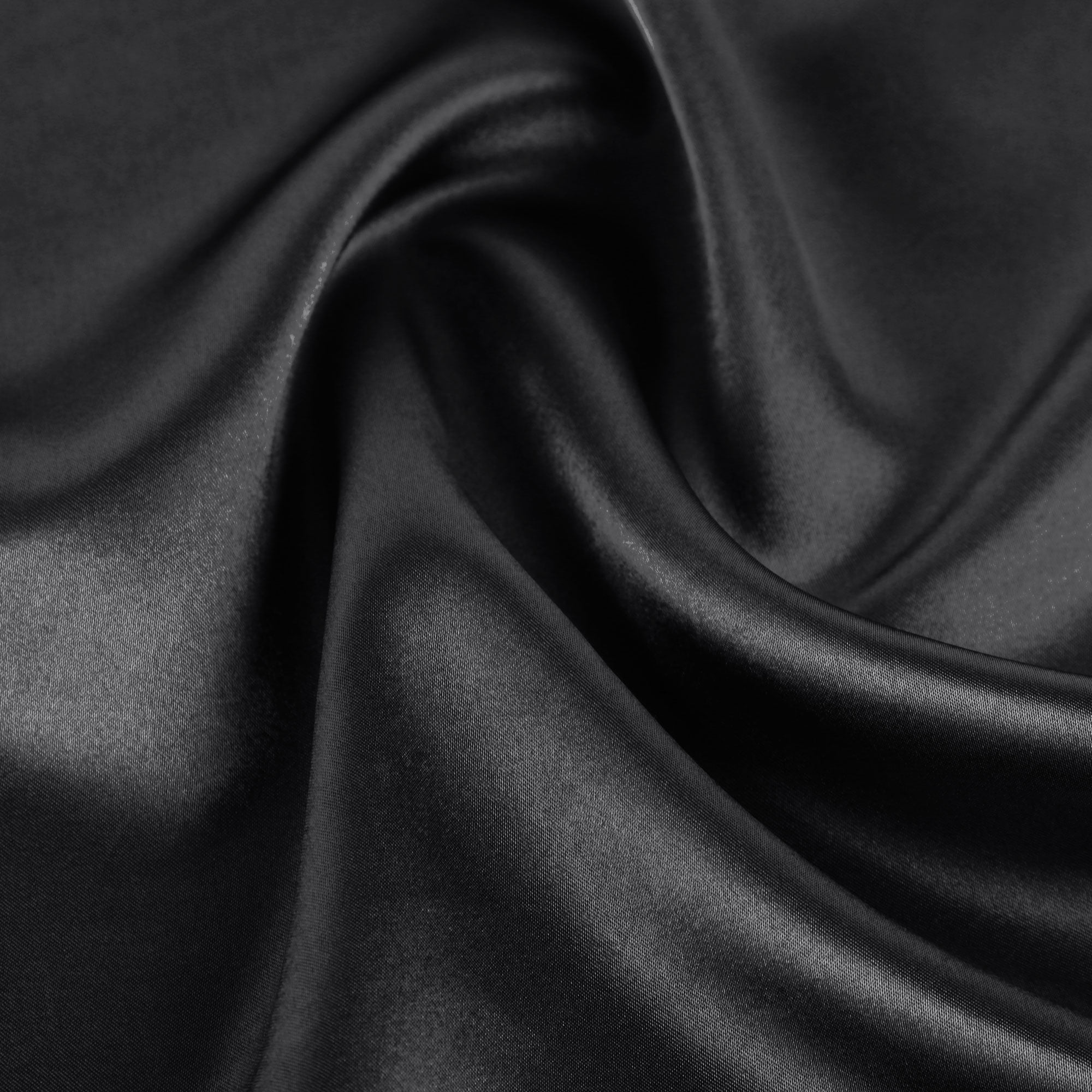 Unique Bargains Satin Envelope Closure Pillowcases Set of 2 Black 20"x26"