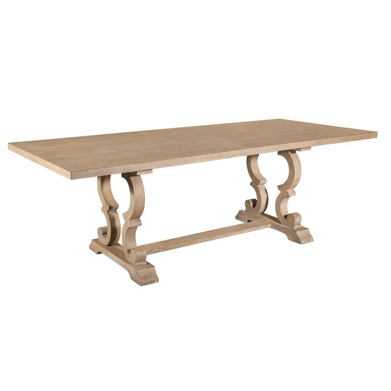 Finch Elmhurst Dining Table With Curved, Wheaton Trestle Base Console Table Threshold