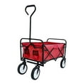 thumbnail image 4 of Folding Wagon, Garden Cart Heavy Duty Collapsible Folding All Terrain Utility Beach Garden Shopping, Utility Cart Collapsible (Blue), 4 of 7