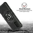 thumbnail image 5 of TJS for Samsung Galaxy A23 5G 4G Phone Case, with Tempered Glass Screen Protector, [Military Grade] Robotic Magnetic Support Car Mount Metal Ring Holder Kickstand Cover for Galaxy A23 5G (Black), 5 of 7
