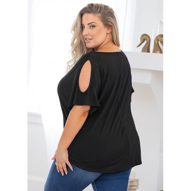 TOP / TUNIQUE Fred David 'Cold Shoulder' - Taille L - Couleur Grise - Occasion Très Bon état