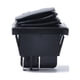 thumbnail image 3 of Interruptor basculante para coche de 12 V y 4 pines, con tapa negra, 22 x 30 mm, resistente al agua (luz verde), 3 of 7
