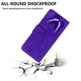 thumbnail image 5 of Wallet Case for Samsung Galaxy A25 5G, Shockproof TPU Inner Case with RFID Blocking Credit Card Holders, PU Leather Folding Book Flip Magnetic Phone Cover for Galaxy A25 5G - Purple, 5 of 5