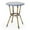 Multi-color, variant on Noble House Groveport Outdoor 21.75" French Round Aluminum Bistro Table with Tabletop, White/Navy Blue