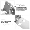 thumbnail image 3 of EeaseCA Universal Metal Phone Bracket Aluminum Alloy Non-slip Silicone Phone Holder Compact and Portable Triangular Stability Multi-Angle Adjustment Phone Stand Holder with Charging Hole (Grey), 3 of 7