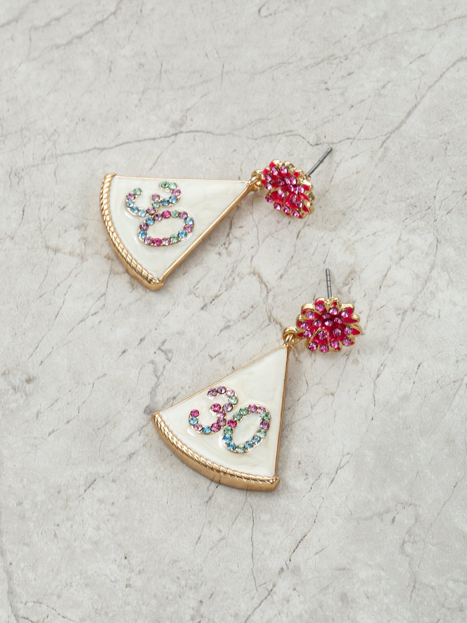 Packed Party Happy 30th Party Hat Earrings, 1 Pair