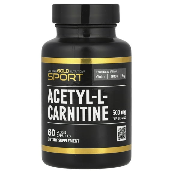California Gold Nutrition Acetyl-L-Carnitine, 500 mg, 60 Veggie Capsules