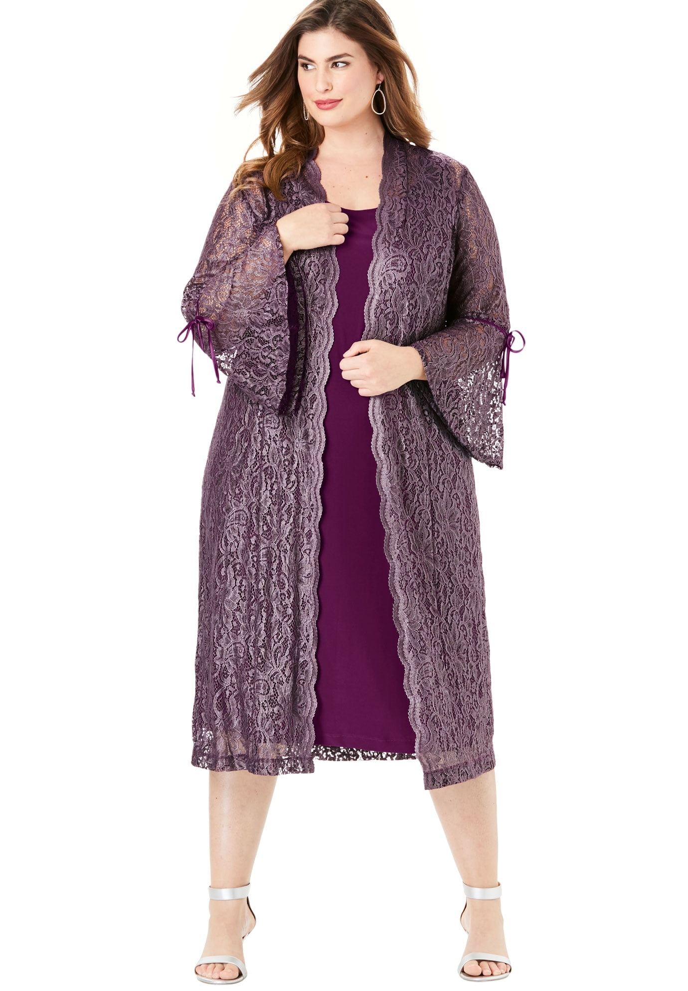 sheath dress with duster jacket