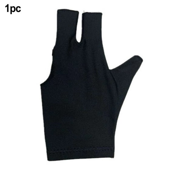 1Pcs Billiard Gloves Pool Gloves Snooker Gloves Left Hand 3 Fingers Breathable Black Fangkenuo